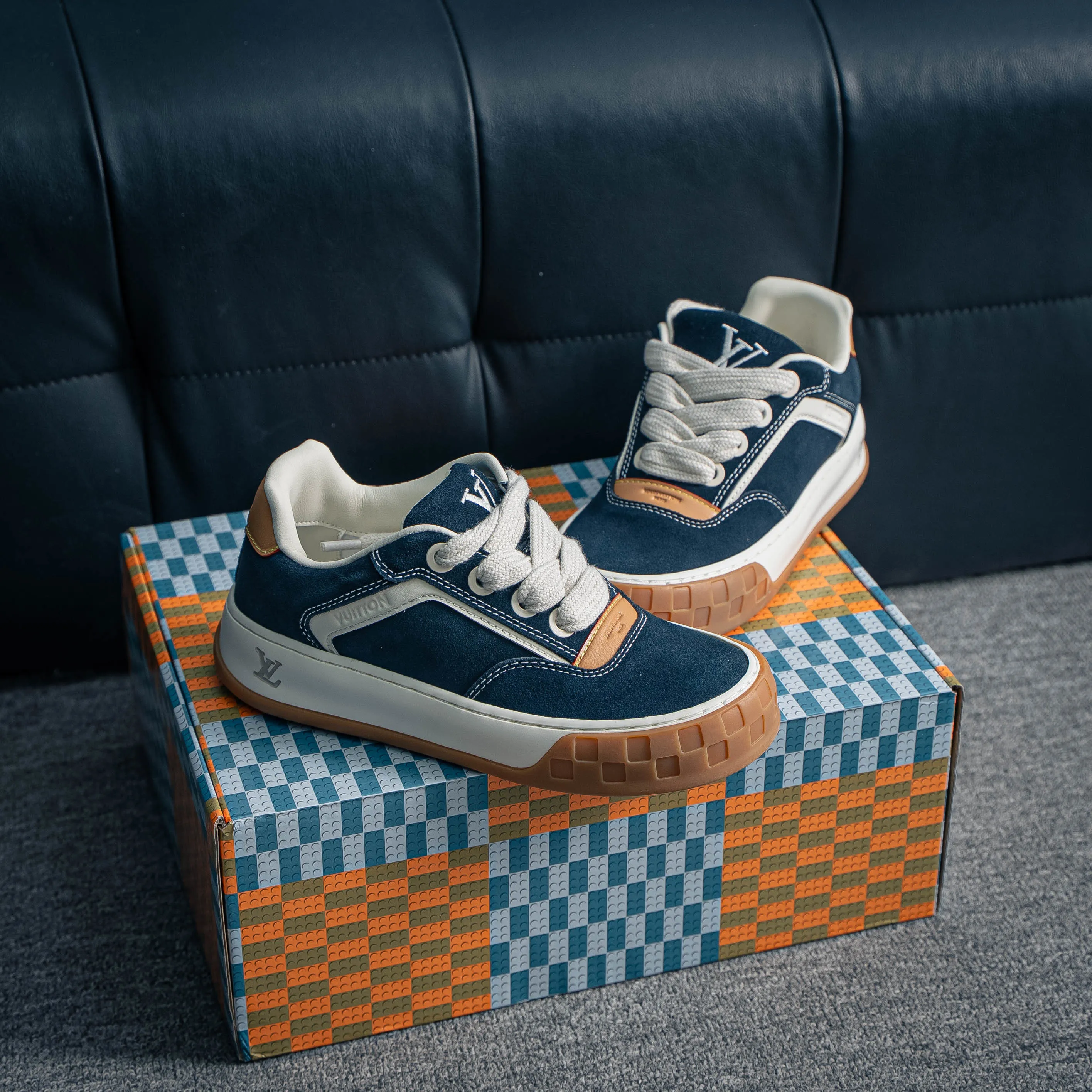 YS Premium -- LOUIS VUITTON Tilted Series｜2026 LV Tilted Low Sneakers Series Low-Top Retro Skate Shoes